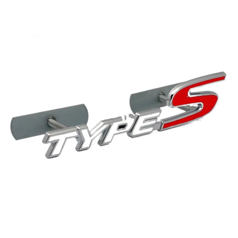 3D Metal Car Front Grill Emblem Auto Badge Sticker Decals For Honda Type S Y Sport Logo Civic Accord Crv Hrv Car Accessories HR2
