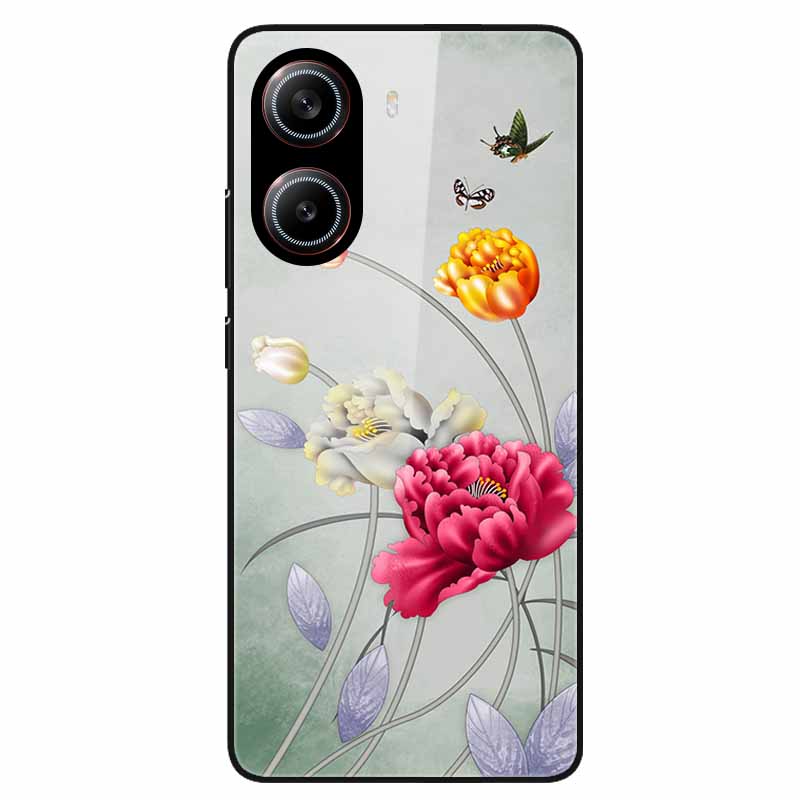 For Poco X7 Pro 5G Case Flower Hard Back Cover Tempered Glass Cases for Xiaomi Poco X 7 Pro X7Pro Hard Shells PocoX7Pro 2025 New