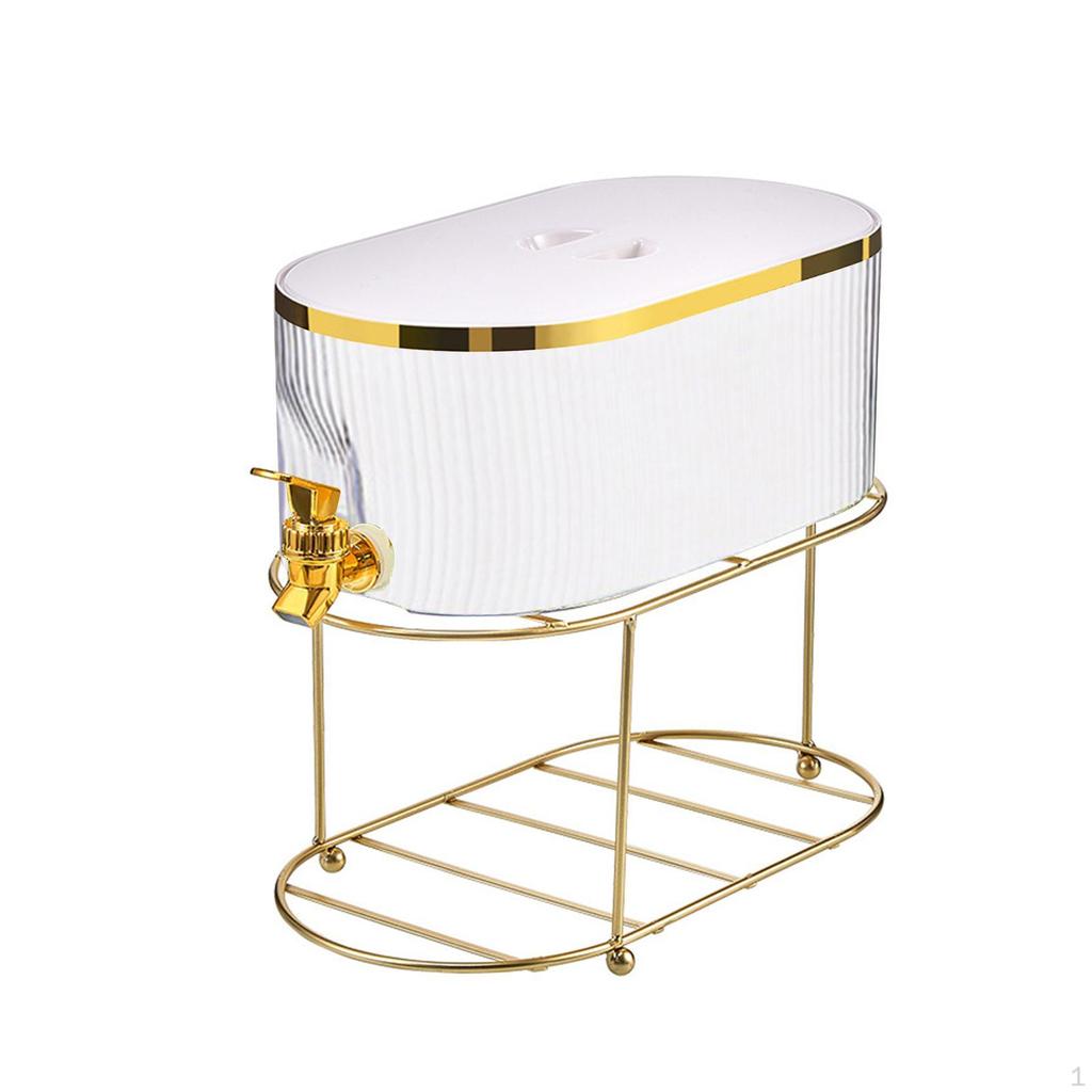 Beverage Dispenser with Spigot, Drink Container, Easy To Clean Sturdy Iced