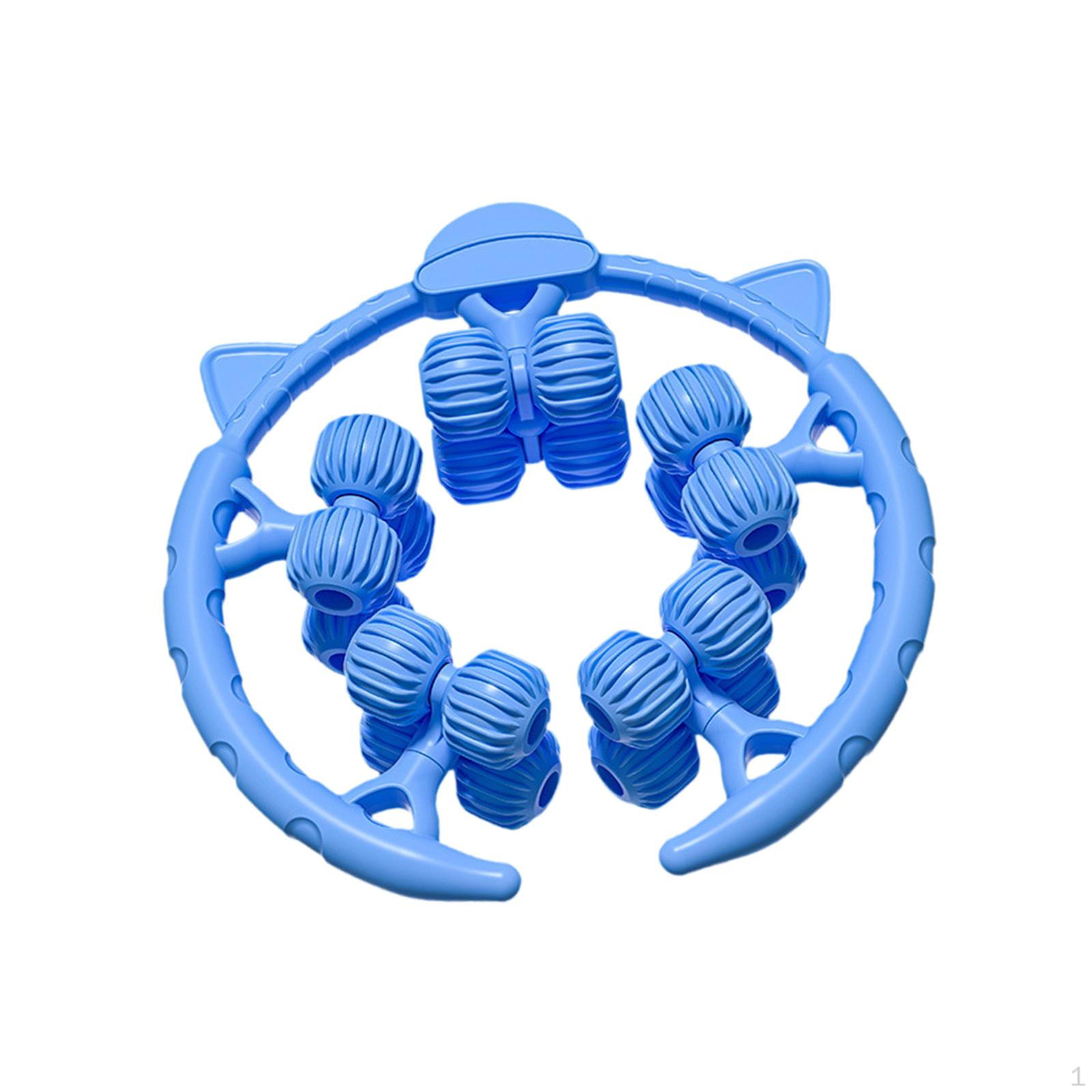 

Портативный роликовый массажер для ног с 20 колесиками, отлично подходит для мышц синий