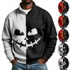 Men's Halloween Print Neck Long Sleeve Sweatshirt