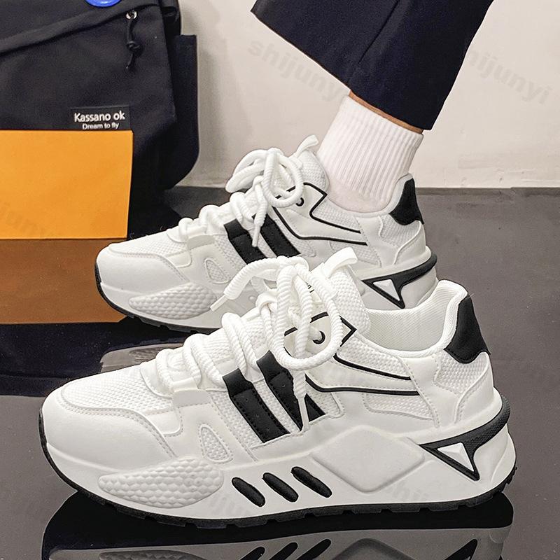 

Мода Модный тренд Повседневная обувь для мужской 2025 Лето Сетчатая Дышащая Универсальная Обувь на толстой подошве Удобные Кроссовки на низкой платформе 39 белый