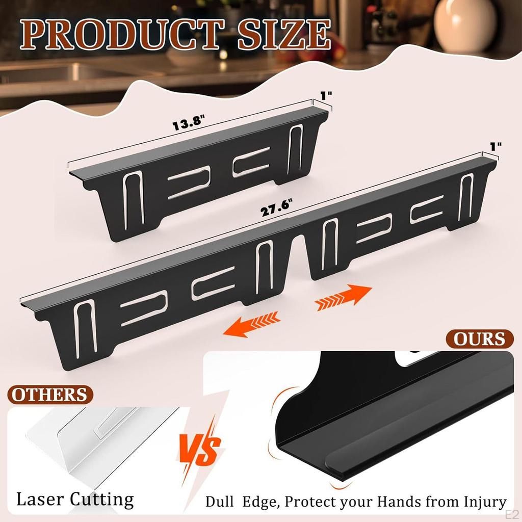 Cover Set for Hob Panels, Adjustable Length between Worktop And Kitchen Tap