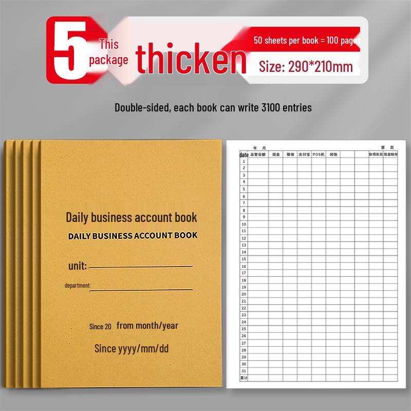 Daily Business & Inventory Ledger for Restaurant and Supermarket