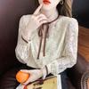 Women's Plus Size Fleece-Lined Chiffon Lace Top - Autumn/Winter Warm, Versatile & Stylish