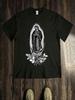 Unisex T-shirt Men's New T-Shirt Featuring a Vintage Religious Style Print of Our Lady of Guadalupe with a Halo Eff