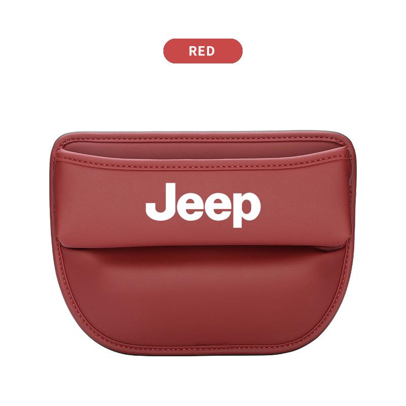 PU Leather Car Seat Gap Organizer Box Storage Bag For Jeep Grand Cherokee Wrangler JK Gladiator Compass Renegade Wagoneer Recon AKW1