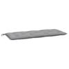 VidaXL Garden Bench Cushion, Bench Cover with String Ties, Waterproof Outdoor Cushion, Grey 120x50x7 Cm 361584