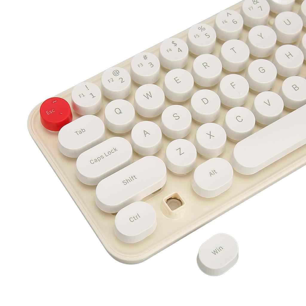 Wireless Keyboard Mouse Combo Portable Retro Silent 2.4G Wireless 68 Keys Keyboard Mouse Set