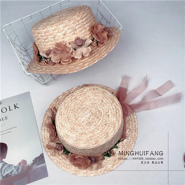 New Flower Straw Straw Hat Women's Summer Seaside Beach Top Hat Parent-child Sun Hat Sun Hat Tide