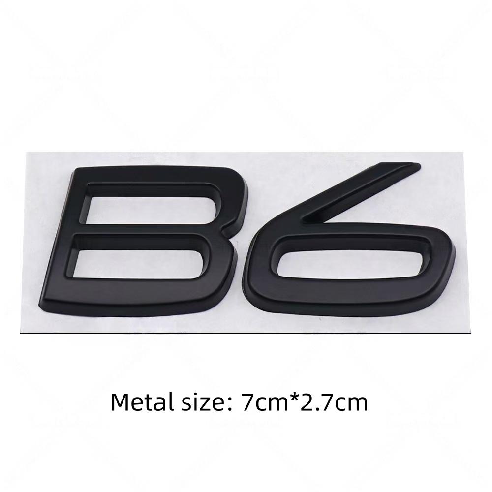 3D Metal AWD T5 T6 B5 B6 Letter Badge Sticker Rear Trunk Emblem Decal High-Quality Automotive Exterior Accessories
