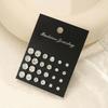 Zircon Pearl Stud Earrings: 12-Pair Set - Unisex, Simple Fashion, Student Style