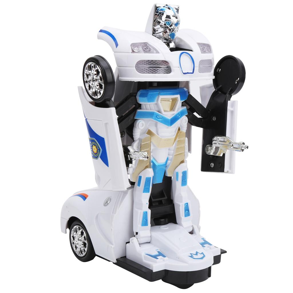 2 in 1 Children Electric RC Racing Car Transforming Vehicle Robot Model Toy with Light