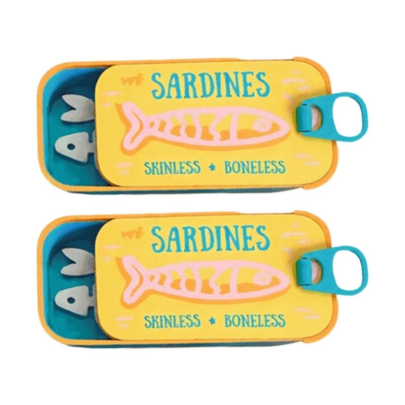 Sardine Can Jewelry Storage Box Small Accessory Holder for Earrings Necklaces and Daily Tabletop Use Indoors