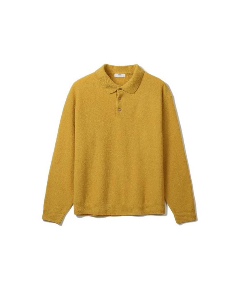 NOTIG Wool Blend Thierry Solid Sweater Yellow_Oka3Swtl101Y1