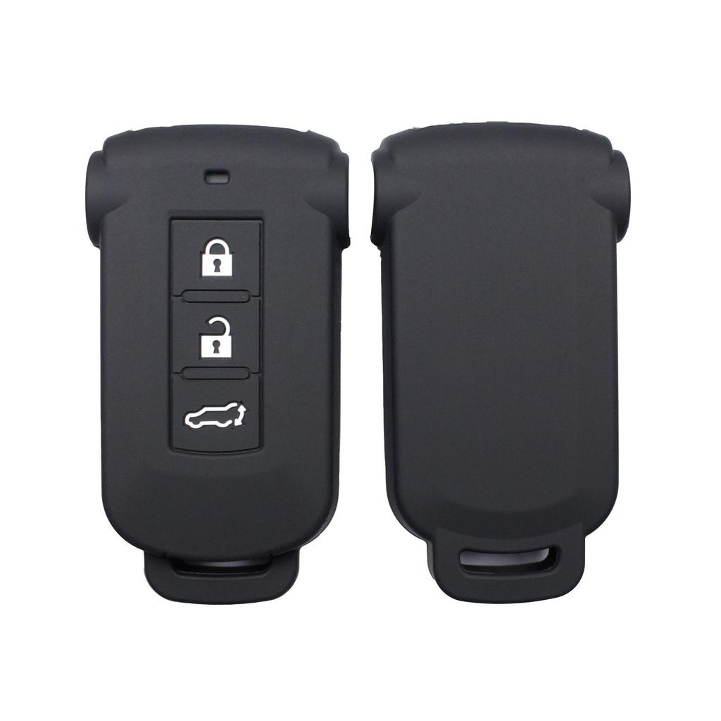 Label-free silicone key cover for Mitsubishi remote control 3-key key case GAC Mitsubishi Outlander Pajero Jinxuan