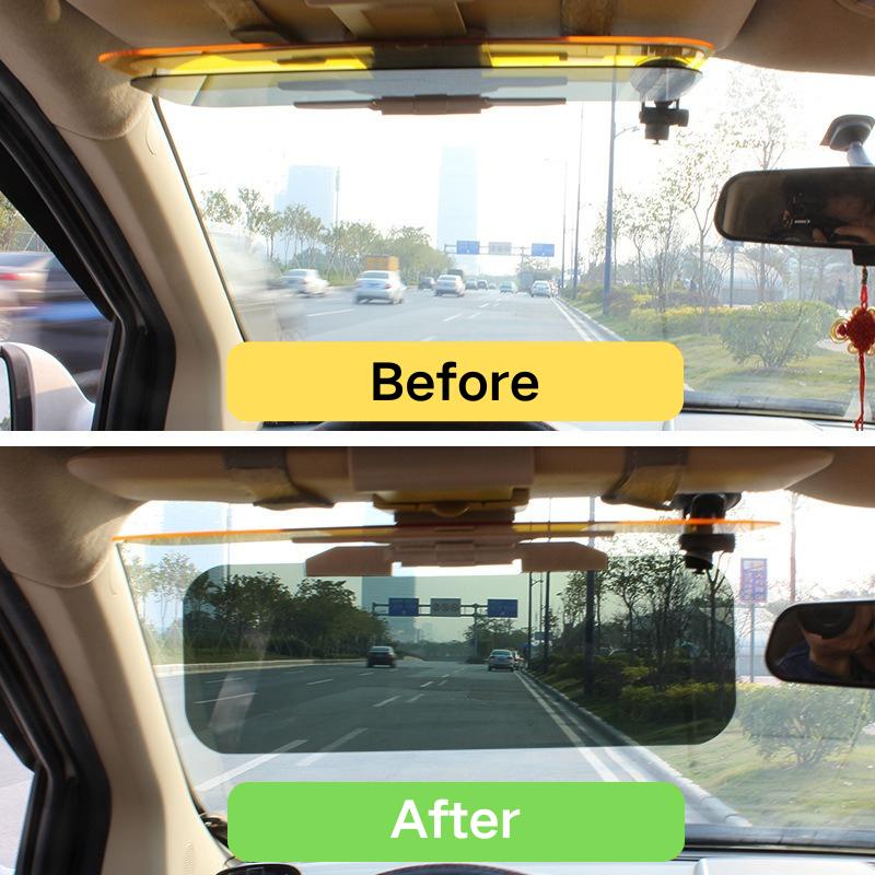 Foldable Car Sun Visor HD Anti-Glare Sunglasses Day & Night Vision Driving Mirror UV Protection Flip-Down Interior Accessories
