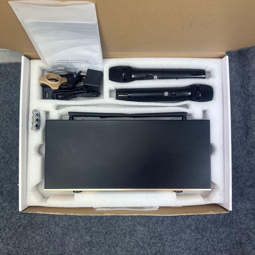 U3 Dual-Microphone Wireless Microphone System for Home KTV Use Wireless Headset Microphone with Lapel Clip