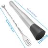 8 Inch Cocktail Muddler and Mixing Spoon, Stainless Steel Cocktail Muddler Home Bar Bartender Tool Barware Set