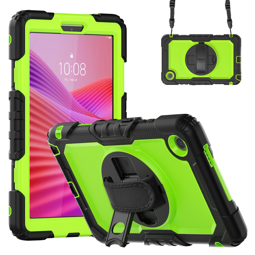 Heavy Duty Case for Lenovo Tab One (K9) 2025 8.7 Inch TB305FU 3-Layers Hybrid Stand Cover with Screen Protector Shoulder Strap