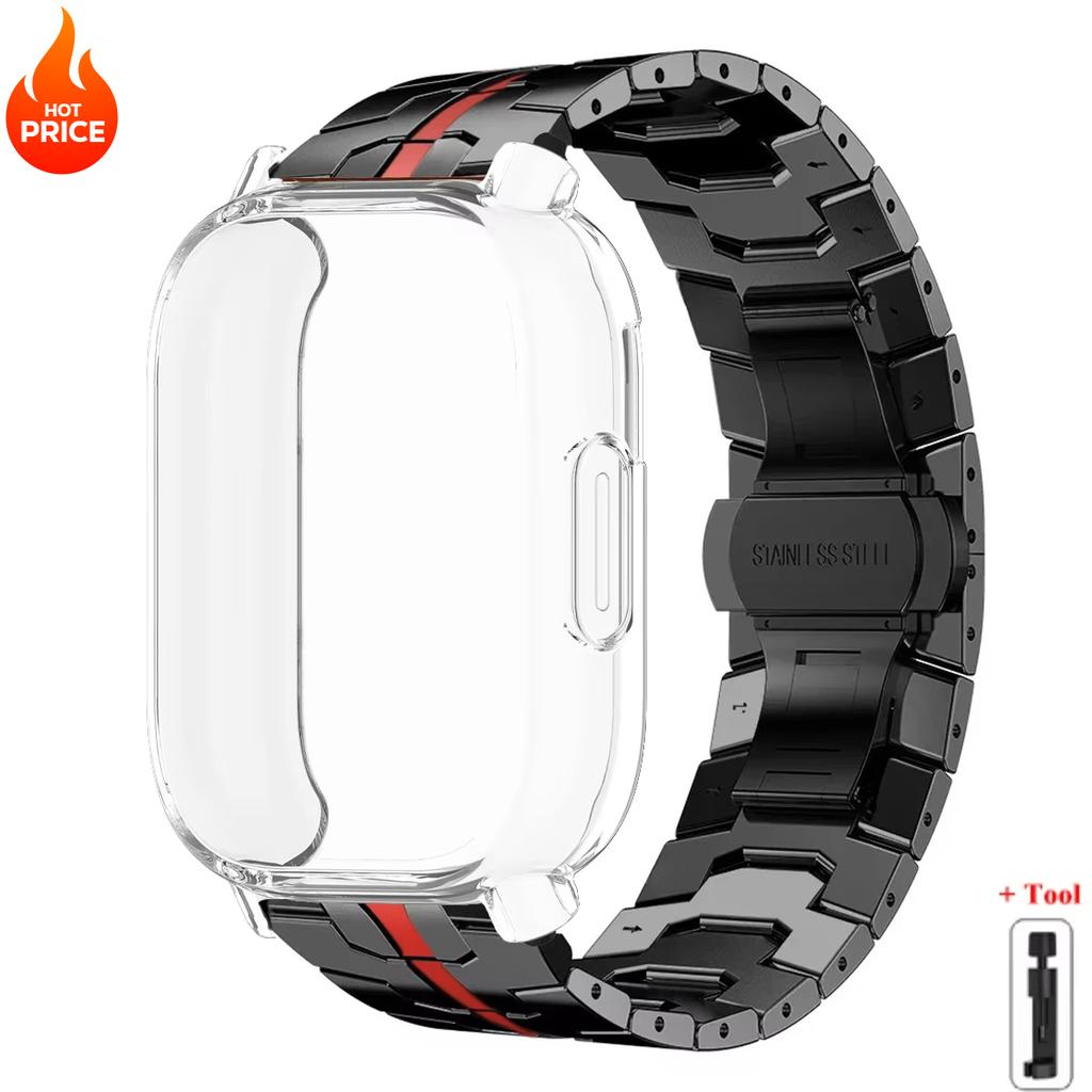 Carcasă+Curea Pentru Redmi Watch 5 Active Husa Moale din TPU Pentru Xiaomi Redmi Watch 5 Lite Brățară Metalică de Lux Brățară din Oțel Inoxidabil