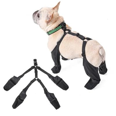 Hundeschuhe, wasserdicht, verstellbar, Haustier-Atmungsschuhe für Spaziergänge im Freien, weiche französische Bulldoggen-Schuhe, Haustier-Pfotenschutz
