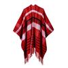 Women S Plaid Tassel Scarf Warm Dual Use Shawl European Fashion