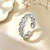 Luxury Zirconia Four-Leaf Clover Ring - Elegant Gold-Plated Design