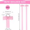 Bremorou 8Pcs 96cm Long Bow Holders for Girls Hair Bows Organizer for Girls Long Bow Holders Hair Bows Organizer Light Pink Grosgrain Ribbon Twist