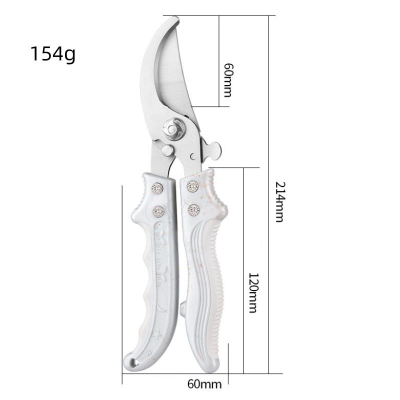 

Профессиональные садовые секаторы из нержавеющей стали 3Cr13 Многофункциональные ножницы для сбора фруктов и обрезки ветвей для винограда, яблони, толстых и тонких ветвей серебряный