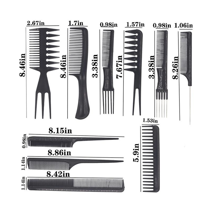 12pcs/set Barbershop Scissors Hairdressing Comb Sets Hair Cutting Accessories Hairdresser's Stainless Salon Styling Tools
