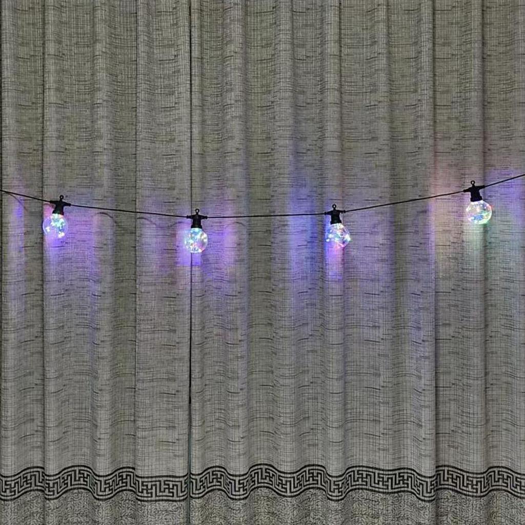 LED Ball String Lights 10LEDs G50 Copper Wire Bulb Colorful Die Casting Lamp  Waterproof Outdoor