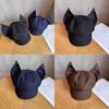 Solid Color Retro Style Fox Ear Beret Features Autumn Season Fashion Hat Travel