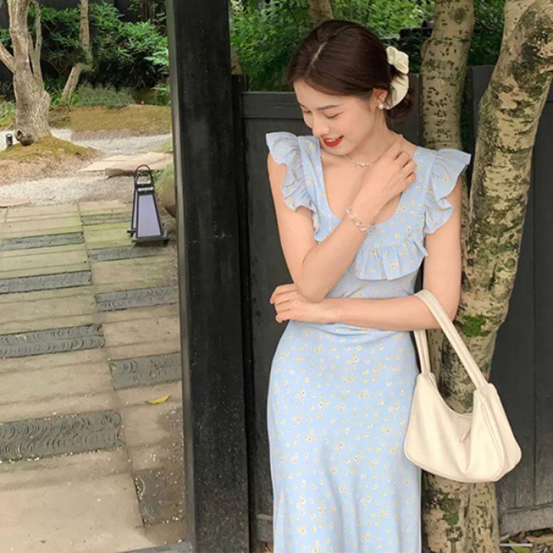 

Women s 2025 Floral Slim Fit Summer Sundress M