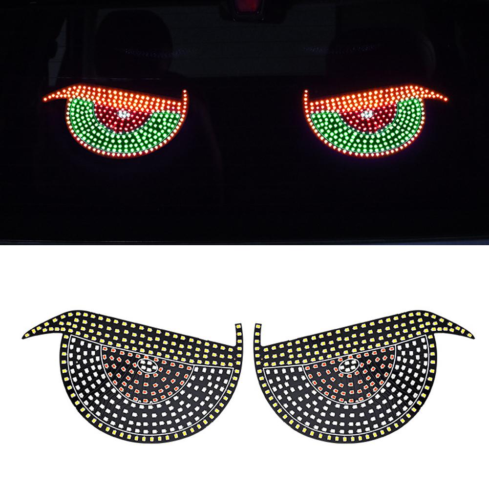 

2Pcs Car Rear Window Warning Light LED Devil s Eye Decorative Light Devil Eye Atmosphere Light Auto Decoration Lamps Accessories