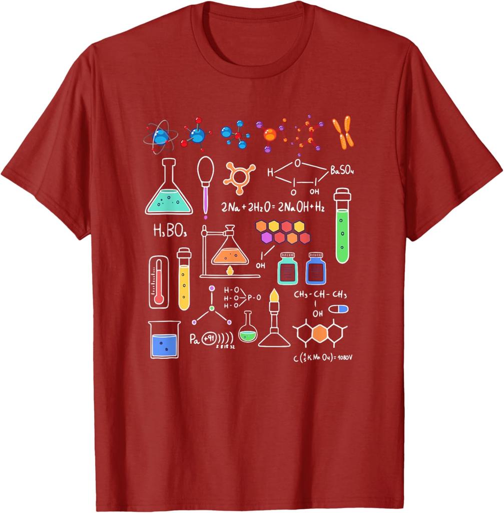 Chemistry Science Teacher Lab Graphic Tee Men Casual Cotton Round Neck T-Shirt Trip