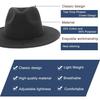 GEMVIE Felt Wide Soft Suitable for Outdoor and Travel Use Men's Hat, Brim, Hat, Casual, Black,