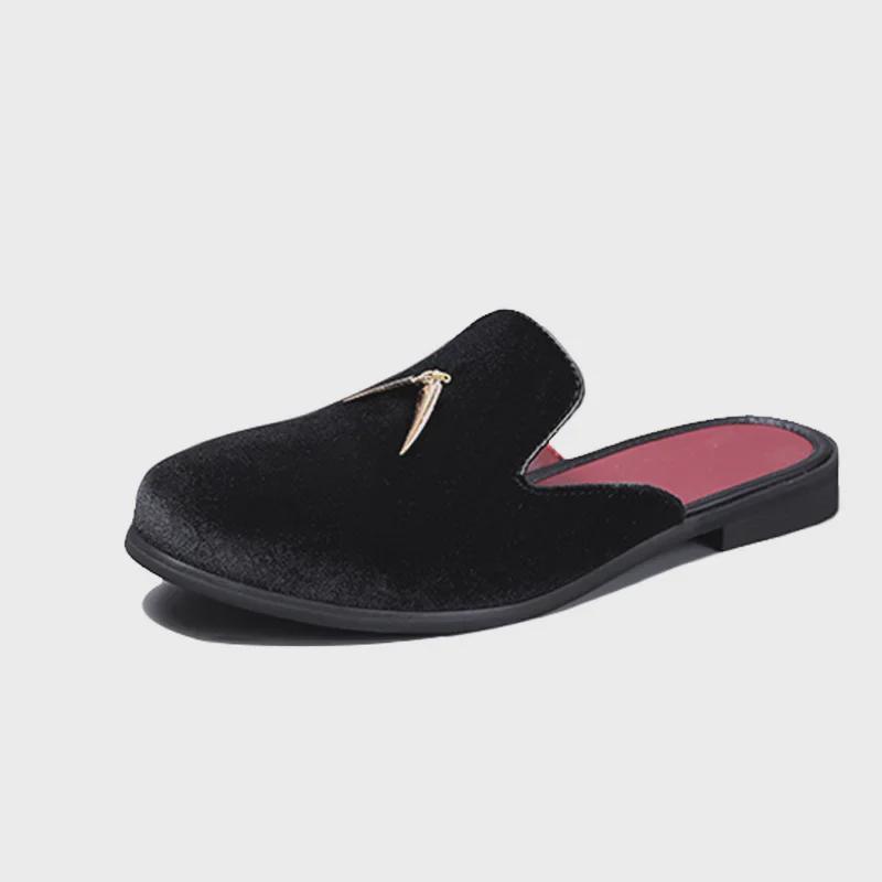 European and American Men's Casual Baotou Slippers: Half-Slip Lazy Sandals, Large-Size Men's Shoes