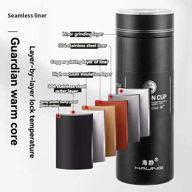 500ML Stainless Cup Thermos Bottle Leak Proof Thermal Water Bottle Keep Cold and Hot Water Bottle for Coffee Tea Vacuum Flasks