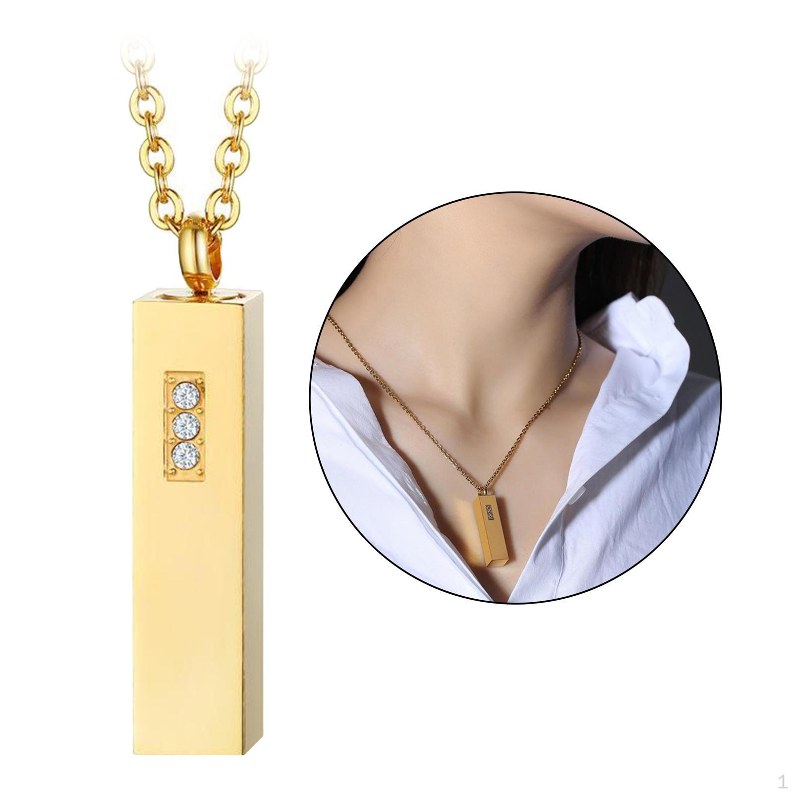 Кулон-пенал для праха на цепочке, мемориальный, из нержавеющей стали