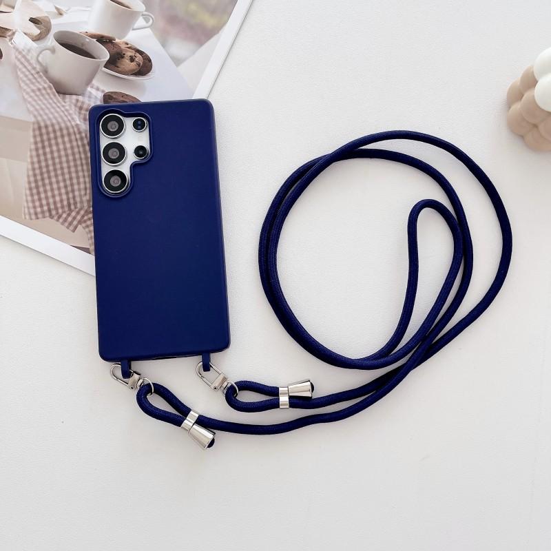 Strap Case For Samsung Galaxy A17 A36 A16 A56 A35 A15 A55 S24 Ultra S25 S24 FE Shoulder Crossbody Lanyard Neck Silicone Cover