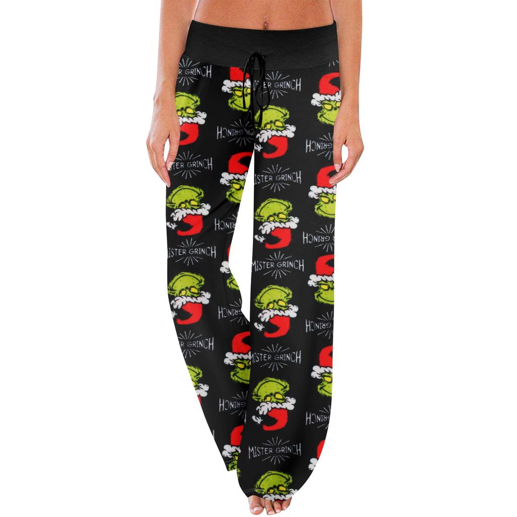 Anime-Pyjamahose, Nachtwäsche, lässige Hose mit Kordelzug und elastischer Taille, bequeme, gerade, lockere Yoga-Hose