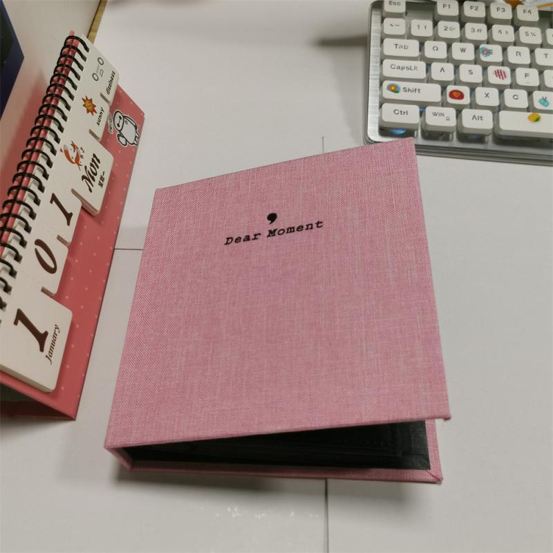 Albums Exquisite Cotton Linen Photo Album Instax Memory Book For Cards Protectors 1415  3cm Card Book Loose-leaf Album 3 Inch