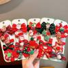 Bow Christmas Hairpin Resin Xmas Barrettes Exquisite Christmas Hair Clip Set  Christmas Gifts