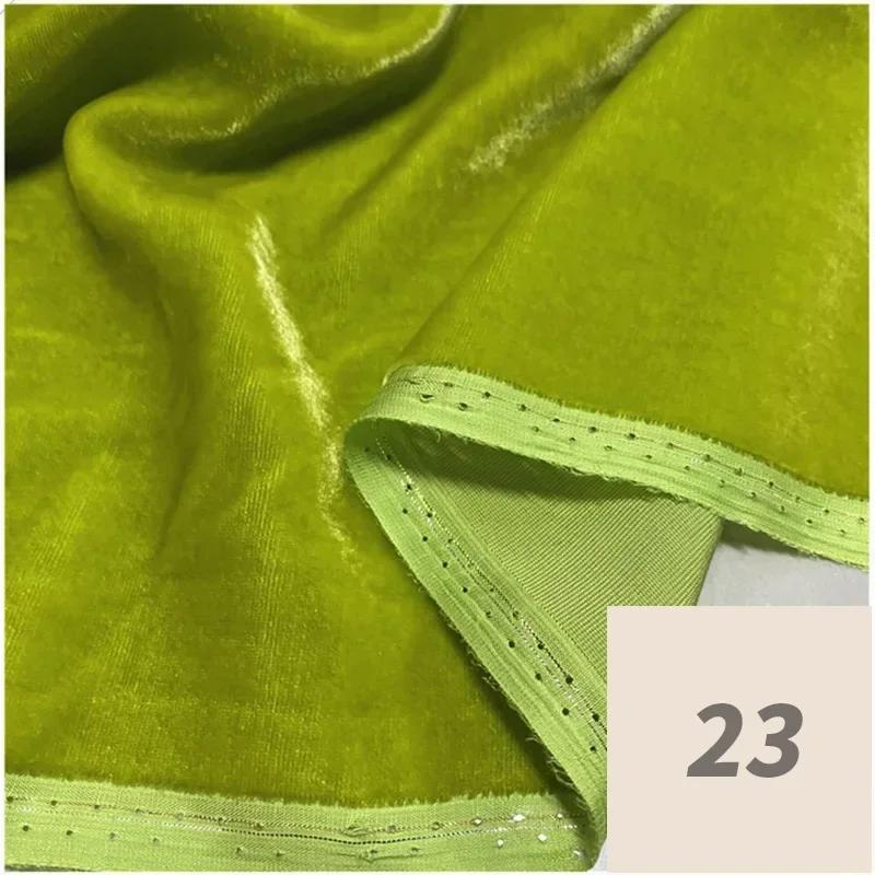 Mulberry Silk Real Velvet Fabric Solid Color Cheongsam Dress Skirt Velvet Fabric High-End Skin-Friendly Clothing Fabric 1X1.4M