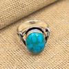Sleeping Beauty Turquoise Gemstone 925 Sterling Silver Handmade Jewelry Ring