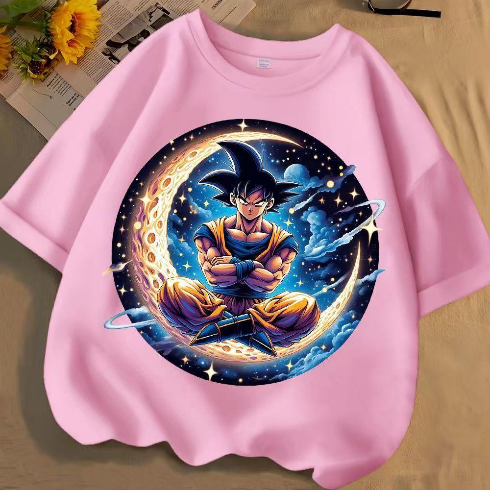 2026 New Dragon Ball Goku Starry Sky Tshirt Men Women Casual Oversized Cotton Anime Graphic Tee Streetwear Short Sleeve Tops 100