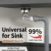 Kitchen Sink Drain Pipe With Anti Odor Side Outlet Interchangeable Waste Water Pipe for Kitchen Sink, Washing Machine