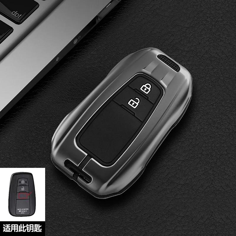 Car Key Case Cover Shell For Toyota Hilux Fortuner Land Cruiser Camry Coralla Crown RAV4 Highland CHR C-HR Fob Accessories