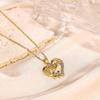18K Zircon Heart Pendant Necklace - Perfect Mother's Day or Birthday Gift